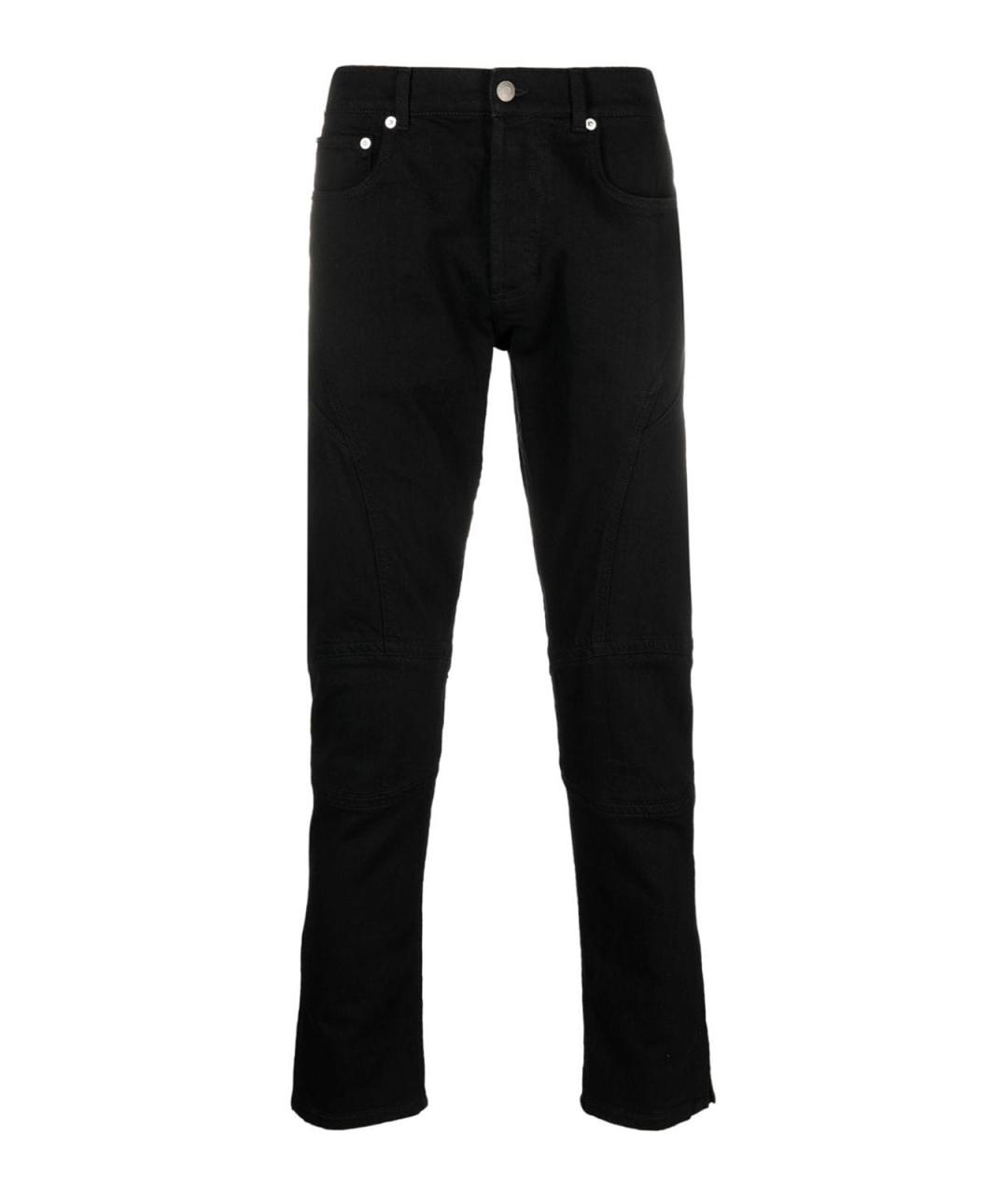 ALEXANDER MCQUEEN Черные хлопковые прямые джинсы, фото 1