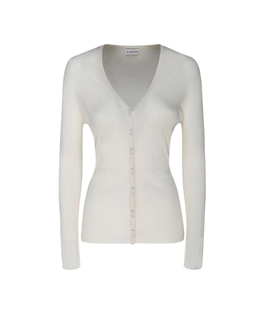 LANVIN Белый шелковый джемпер / свитер, фото 1