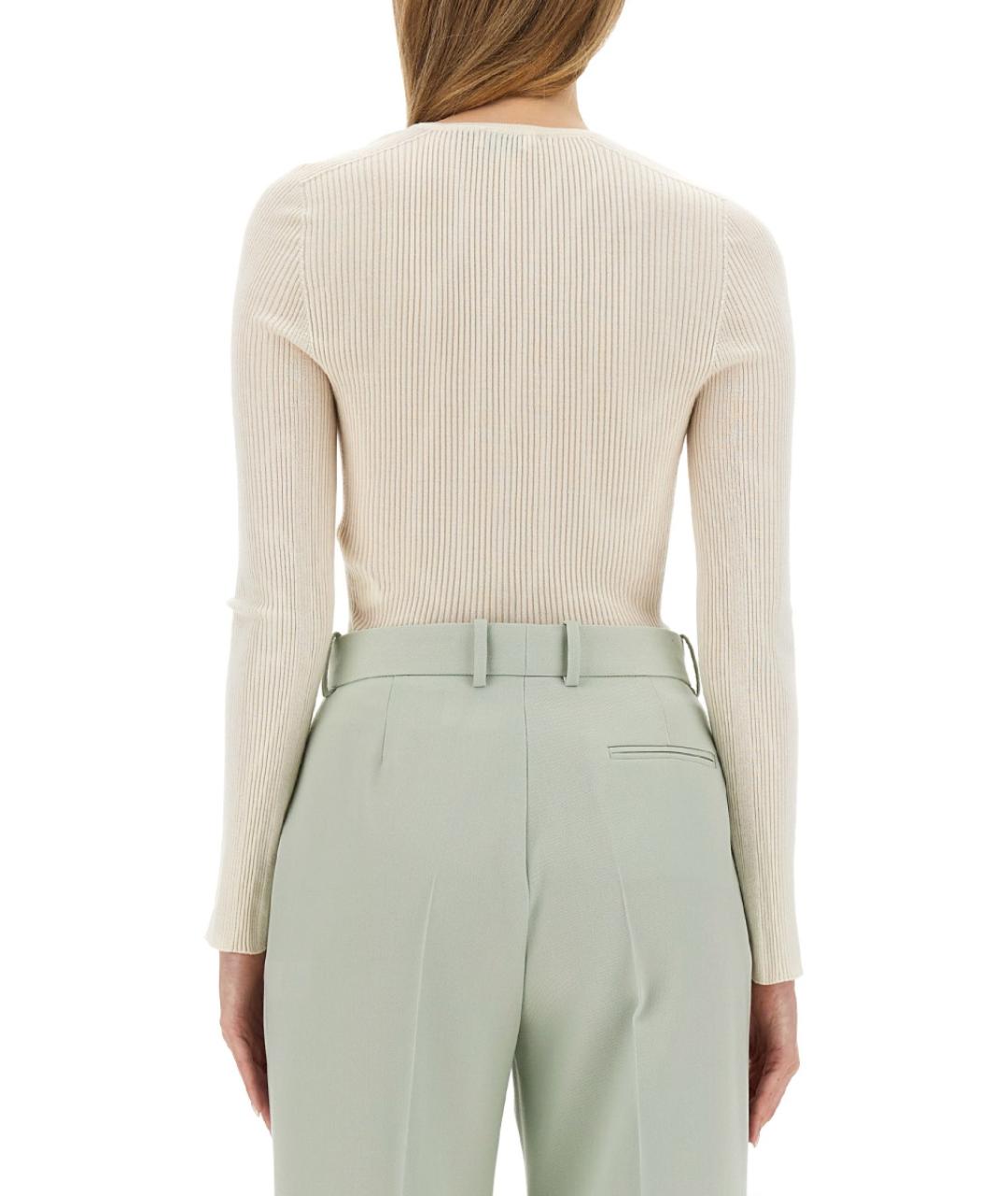 LANVIN Белый шелковый джемпер / свитер, фото 4