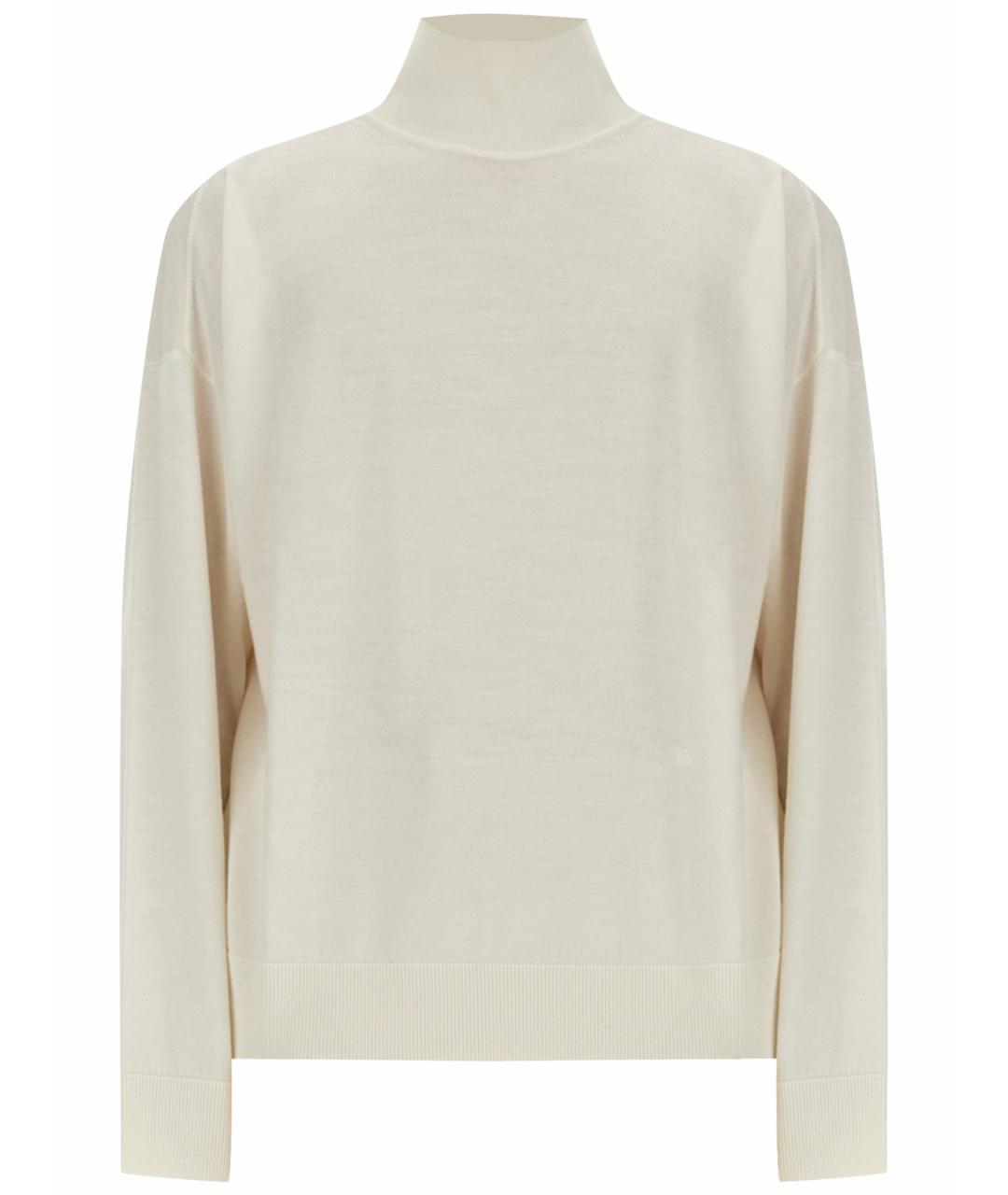 BOTTEGA VENETA Белый шерстяной джемпер / свитер, фото 1