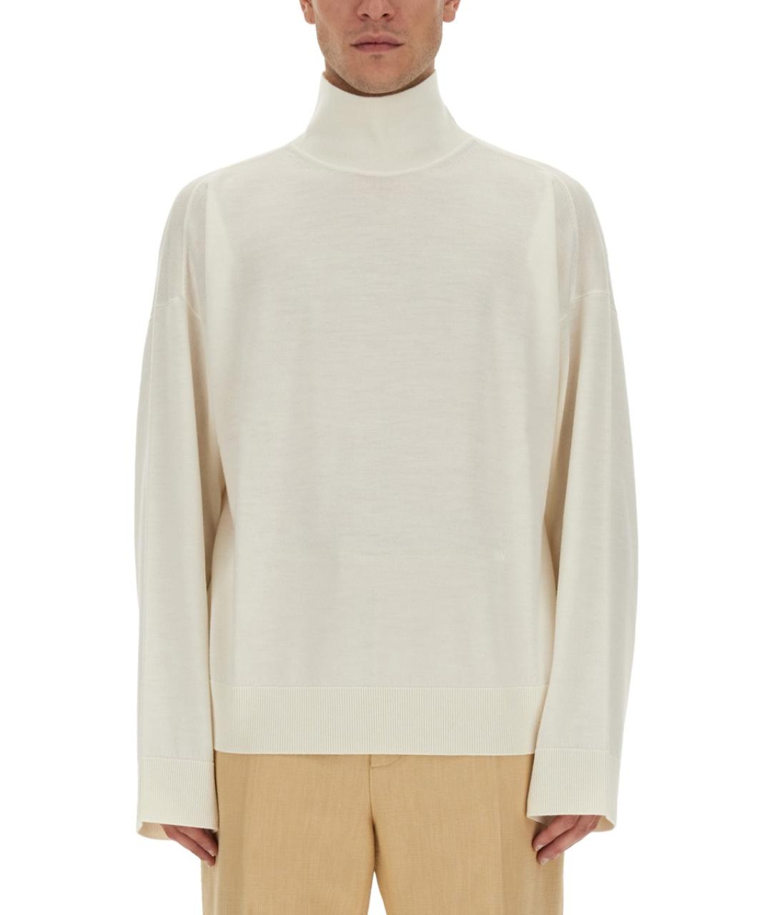 BOTTEGA VENETA Белый шерстяной джемпер / свитер, фото 5