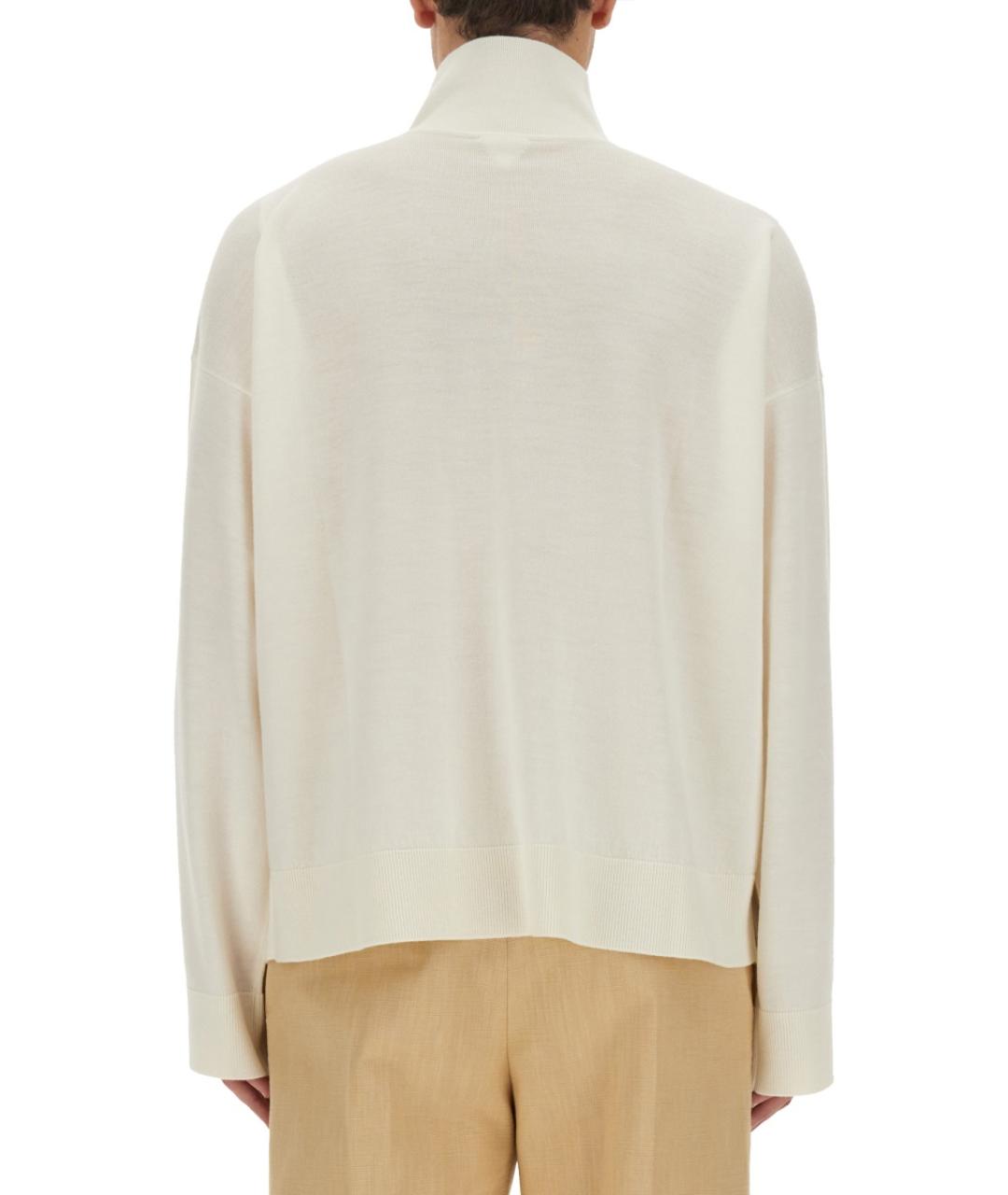 BOTTEGA VENETA Белый шерстяной джемпер / свитер, фото 3
