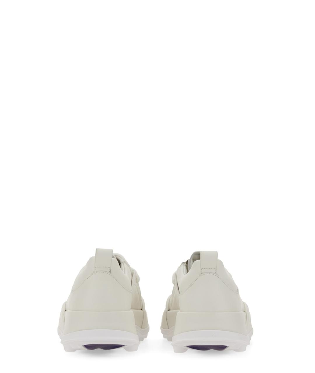 JIL SANDER Бежевые кожаные низкие кроссовки / кеды, фото 3