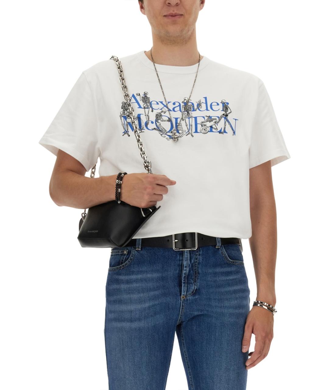 ALEXANDER MCQUEEN Белая хлопковая футболка, фото 5