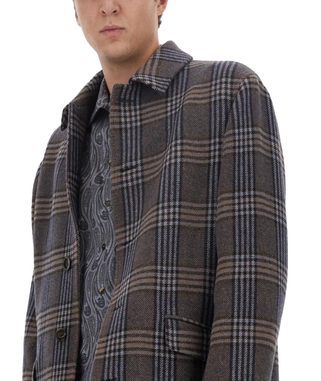 ETRO Мульти шерстяное пальто, фото 5