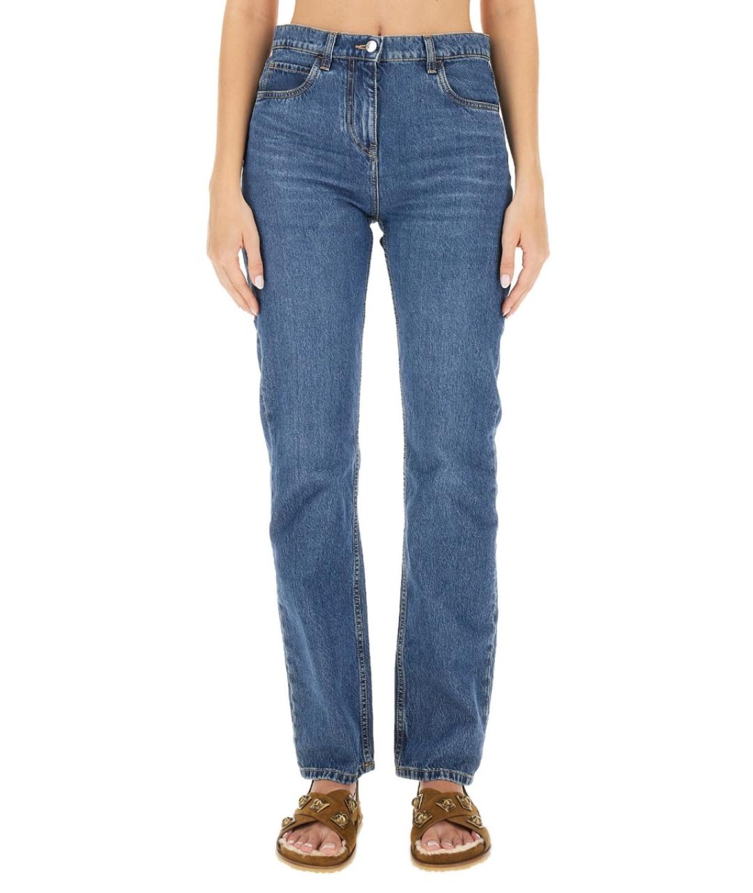 ETRO Синие хлопковые прямые джинсы, фото 5