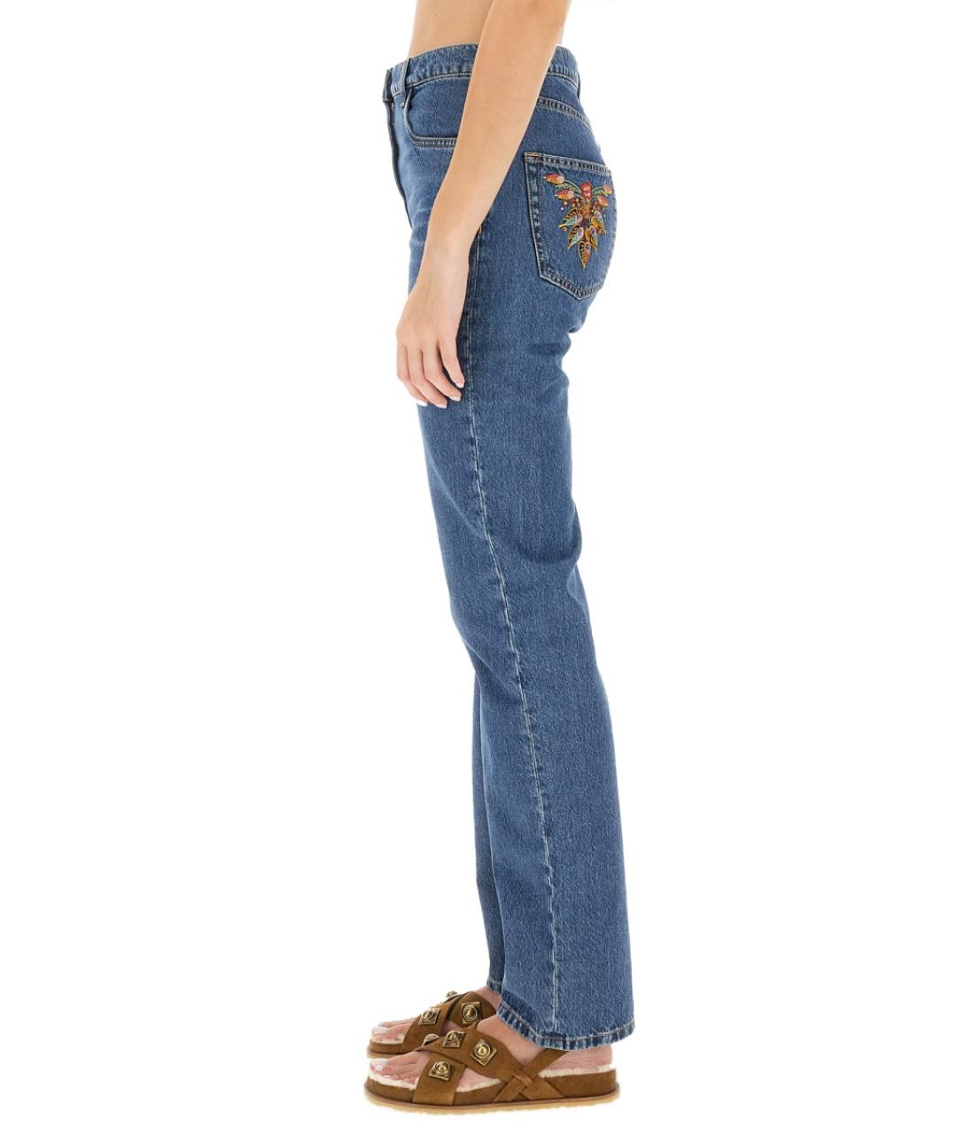 ETRO Синие хлопковые прямые джинсы, фото 4