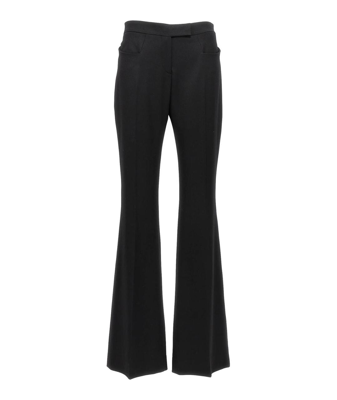 TOM FORD Черные шерстяные прямые брюки, фото 1