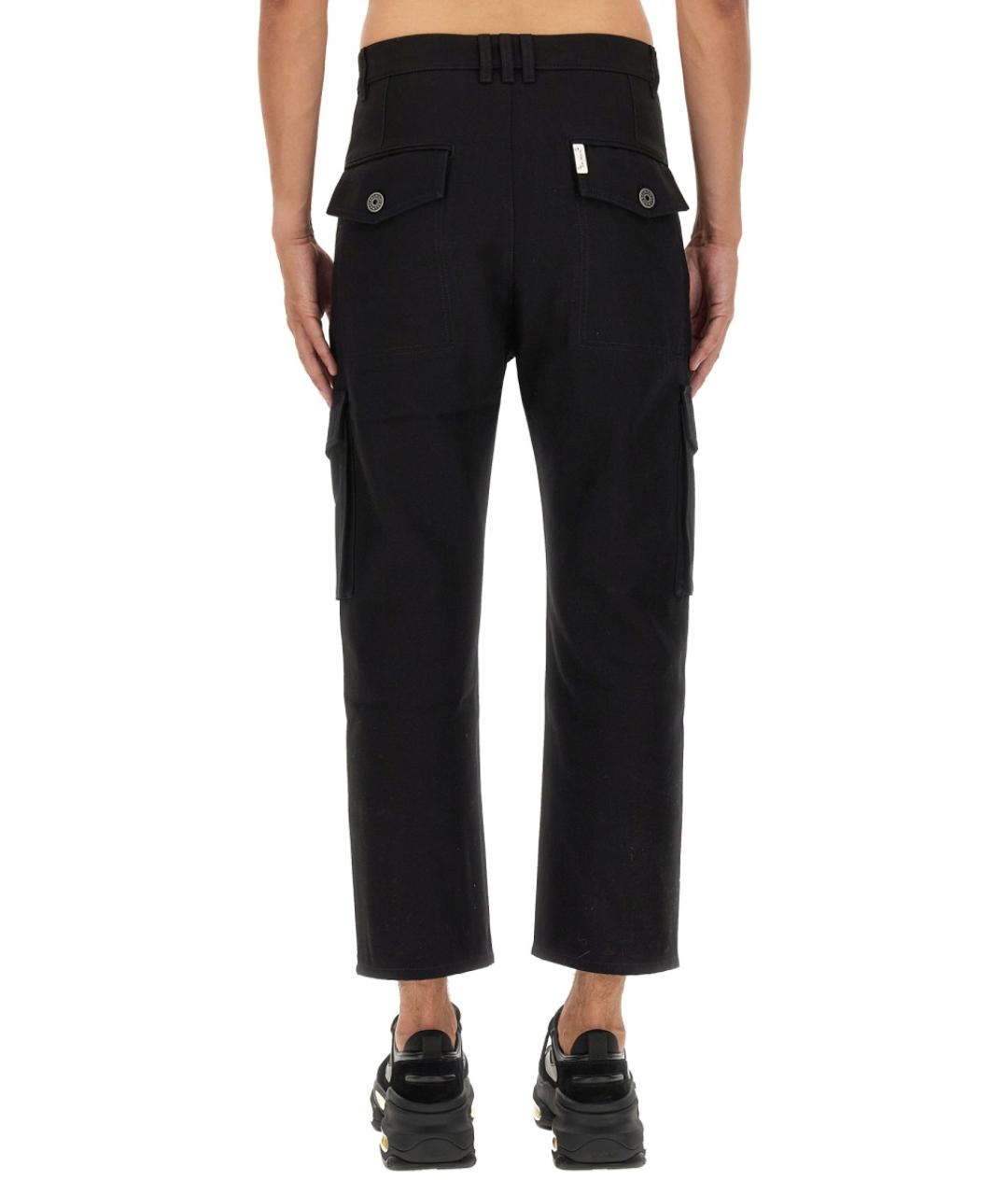 BALMAIN Черные хлопковые повседневные брюки, фото 4