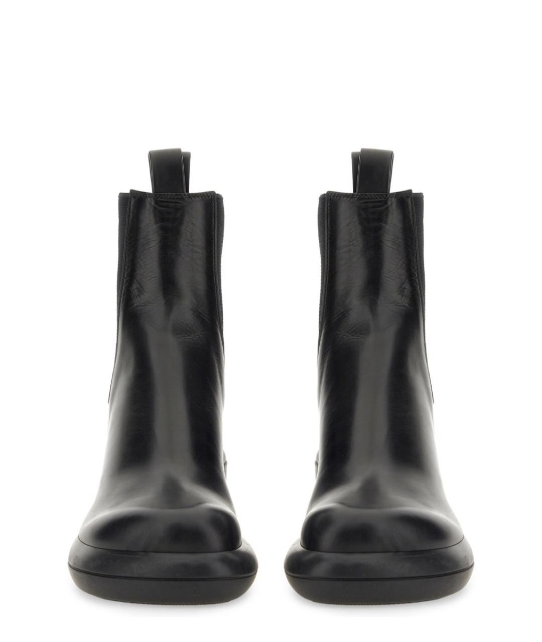 JIL SANDER Черные кожаные ботинки, фото 2