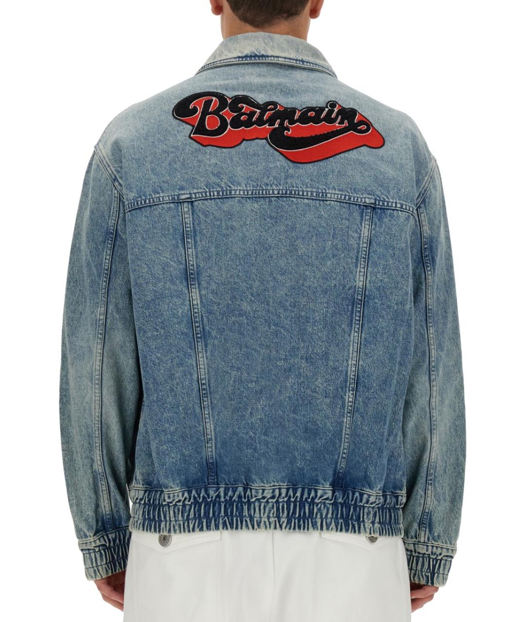 BALMAIN Синяя хлопковая куртка, фото 4
