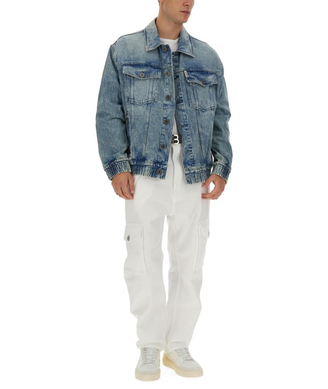 BALMAIN Синяя хлопковая куртка, фото 3