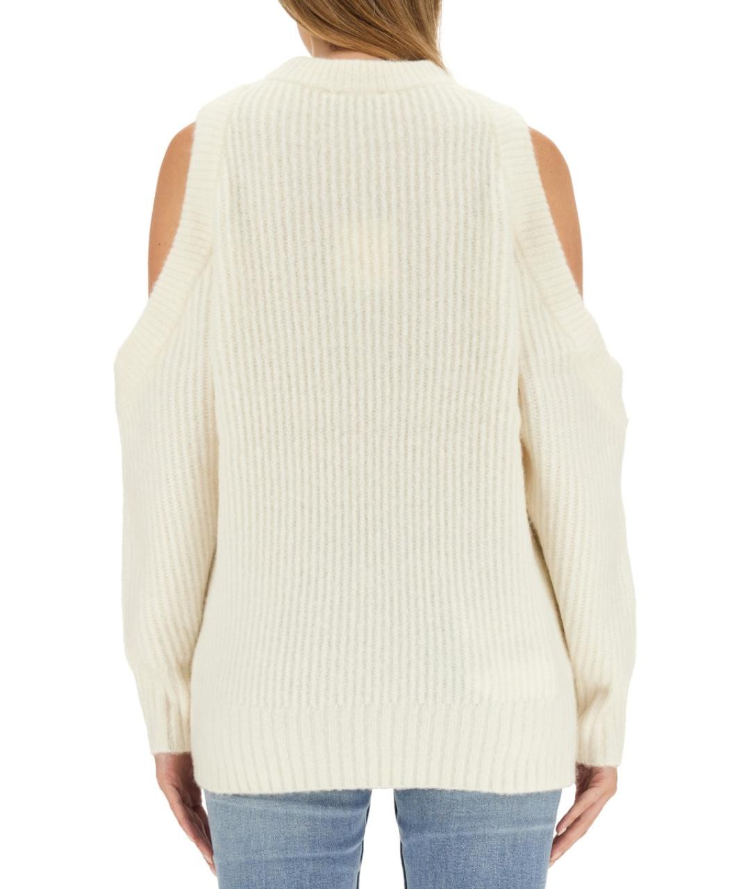 GANNI Белый шерстяной джемпер / свитер, фото 4