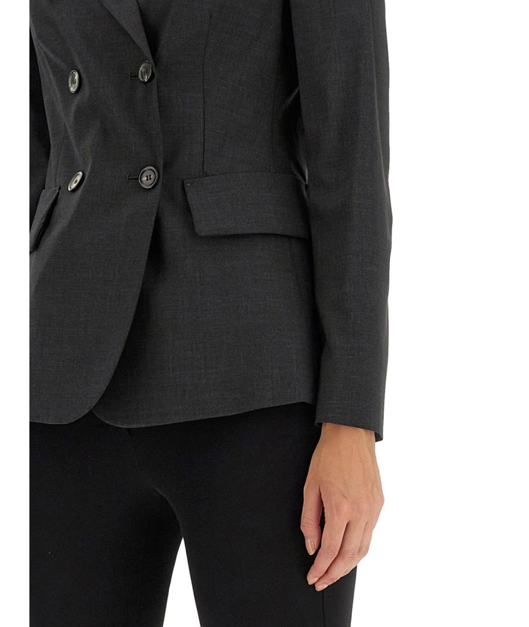 MAX MARA Черный шерстяной жакет/пиджак, фото 5