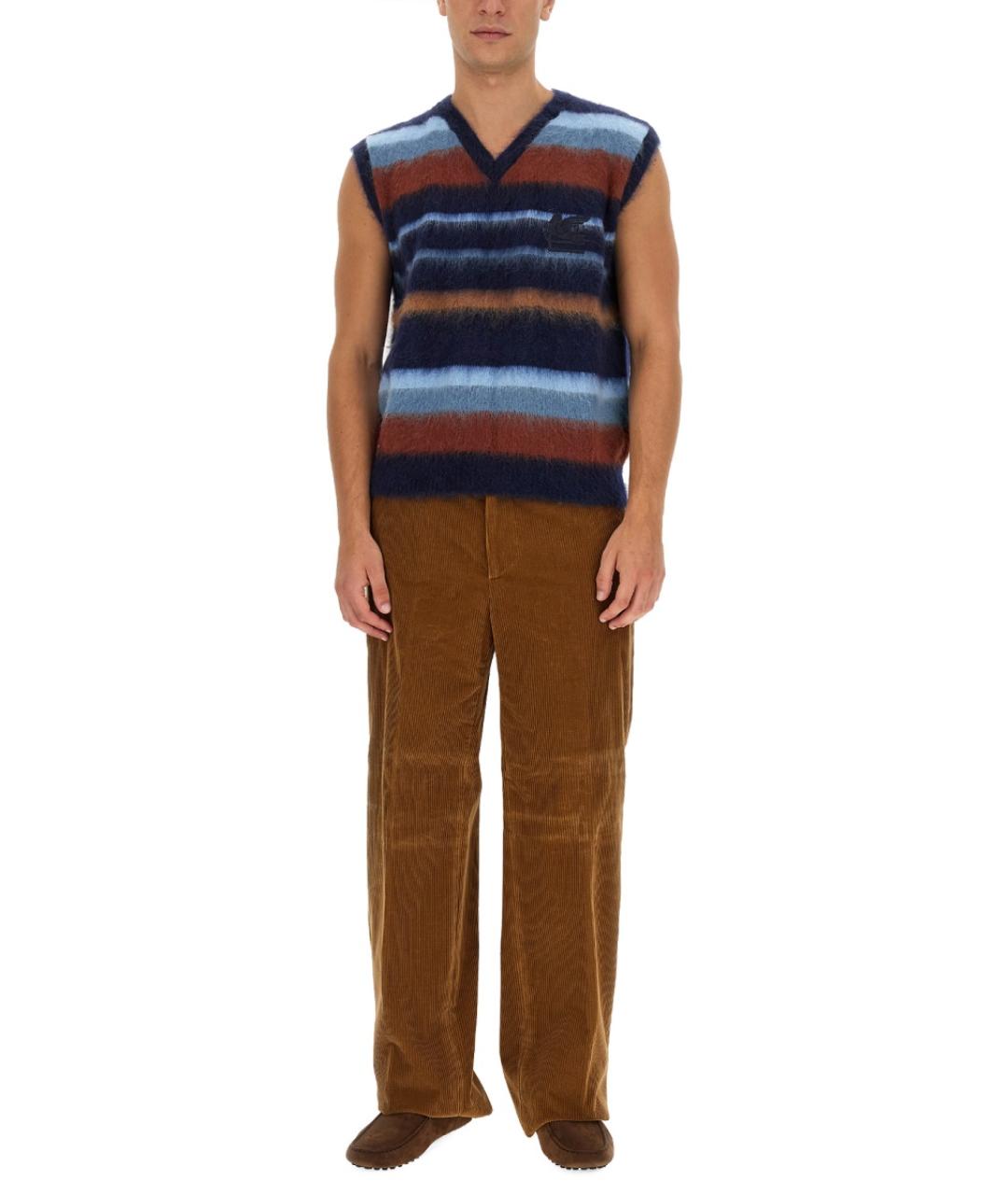 ETRO Синий шерстяной жилет, фото 3