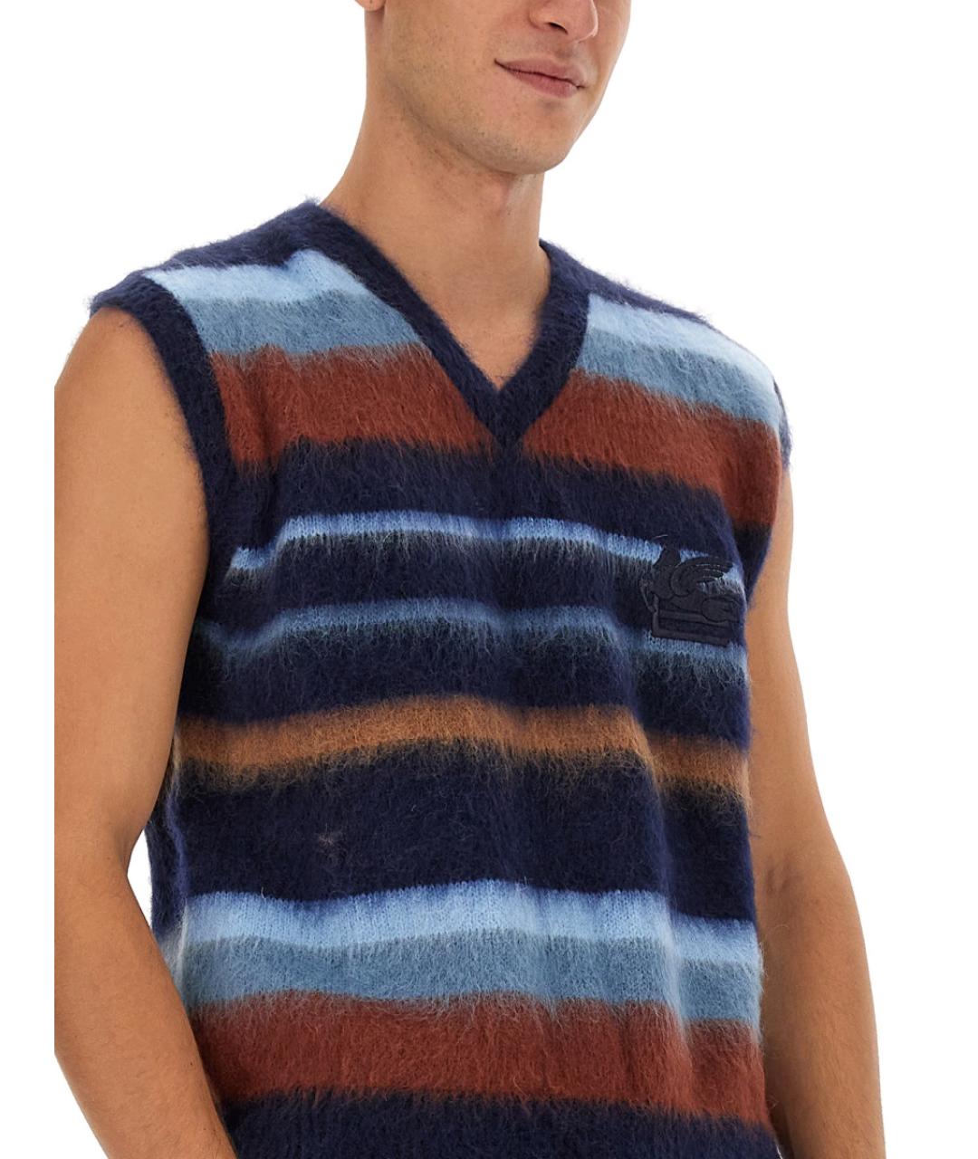 ETRO Синий шерстяной жилет, фото 5