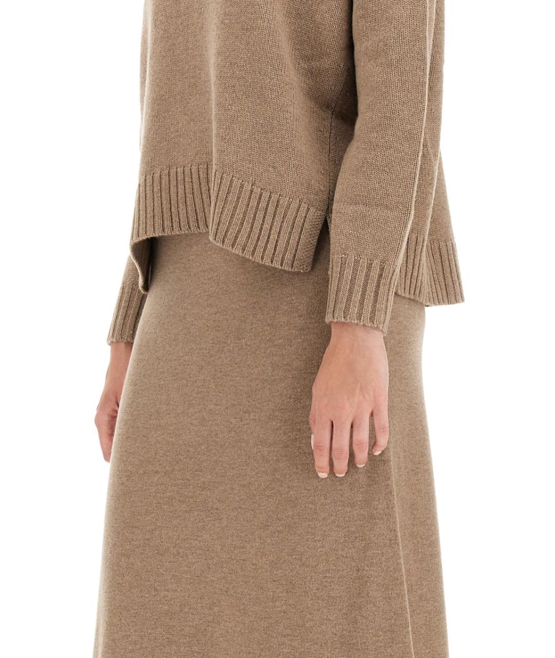 MAX MARA Бежевый шерстяной джемпер / свитер, фото 4