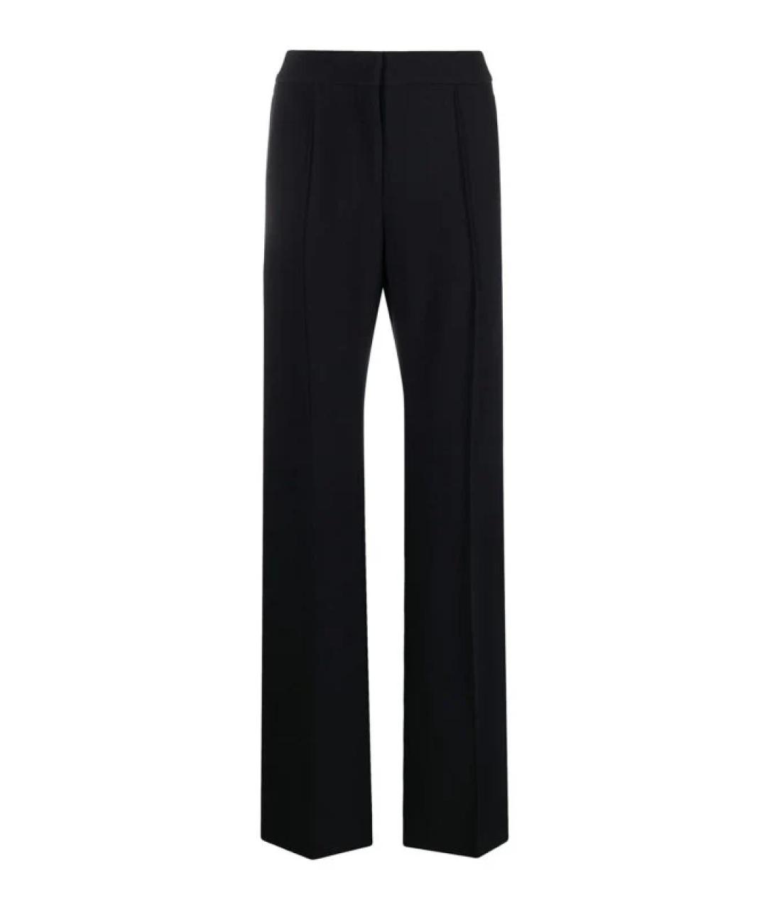 JIL SANDER Черные вискозные прямые брюки, фото 1