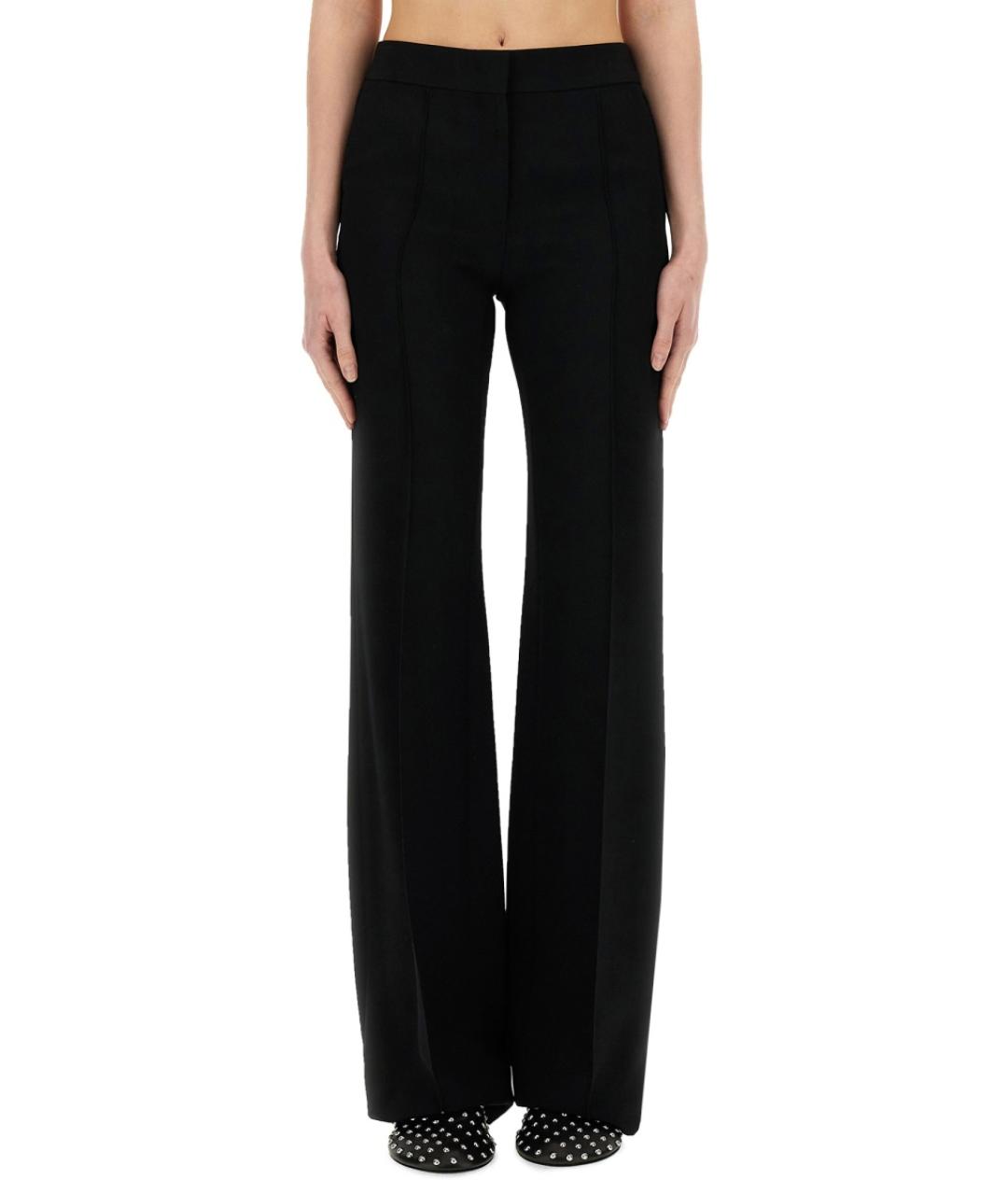 JIL SANDER Черные вискозные прямые брюки, фото 2