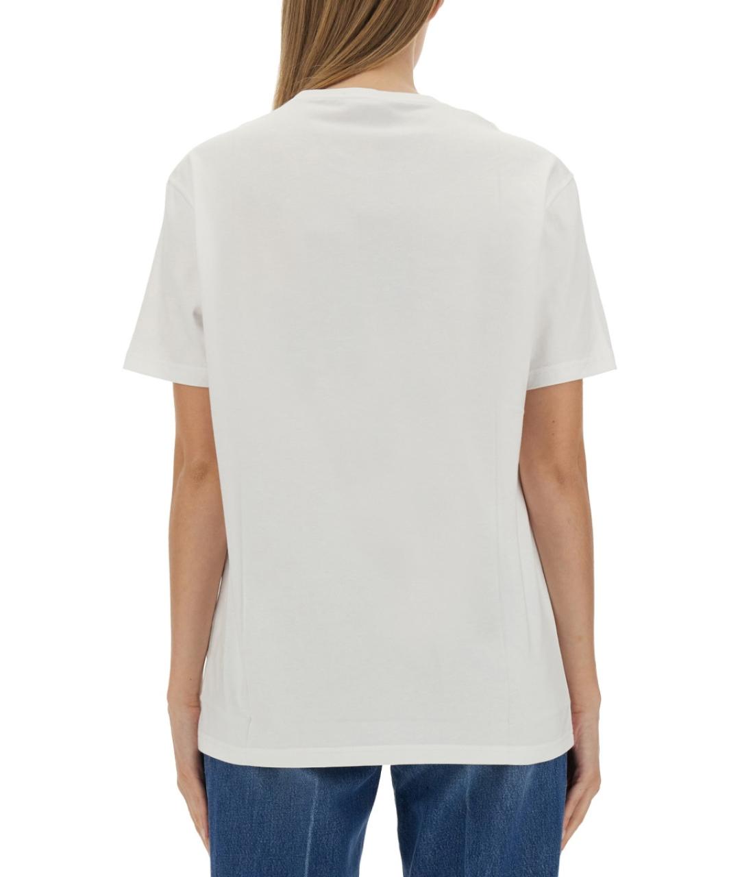 VERSACE Белая хлопковая футболка, фото 4