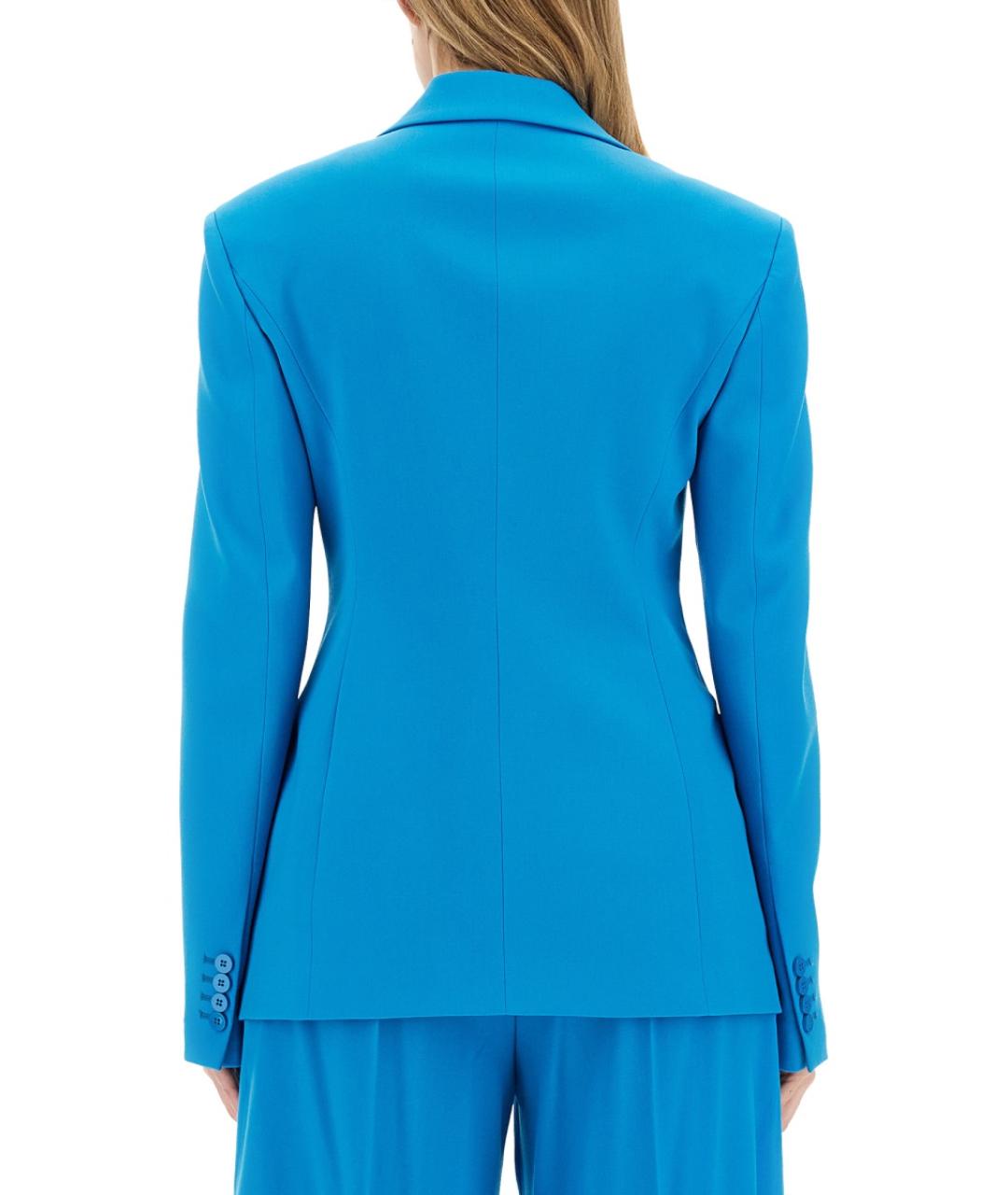 THE ATTICO Синий шерстяной жакет/пиджак, фото 4