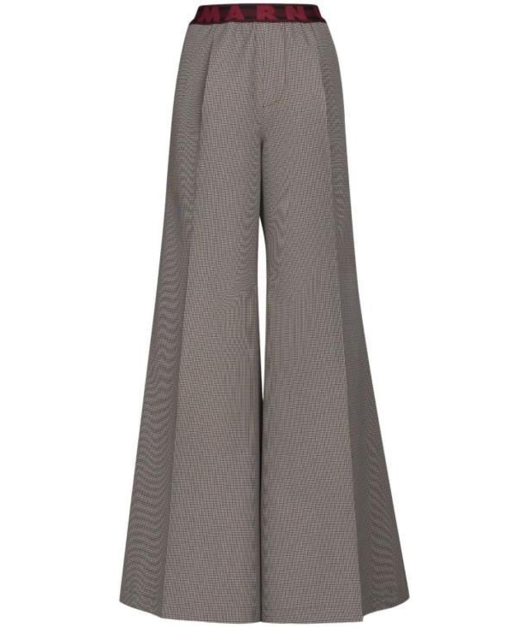 MARNI Мульти шерстяные прямые брюки, фото 1