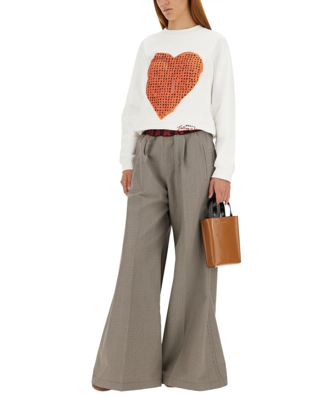 MARNI Мульти шерстяные прямые брюки, фото 3