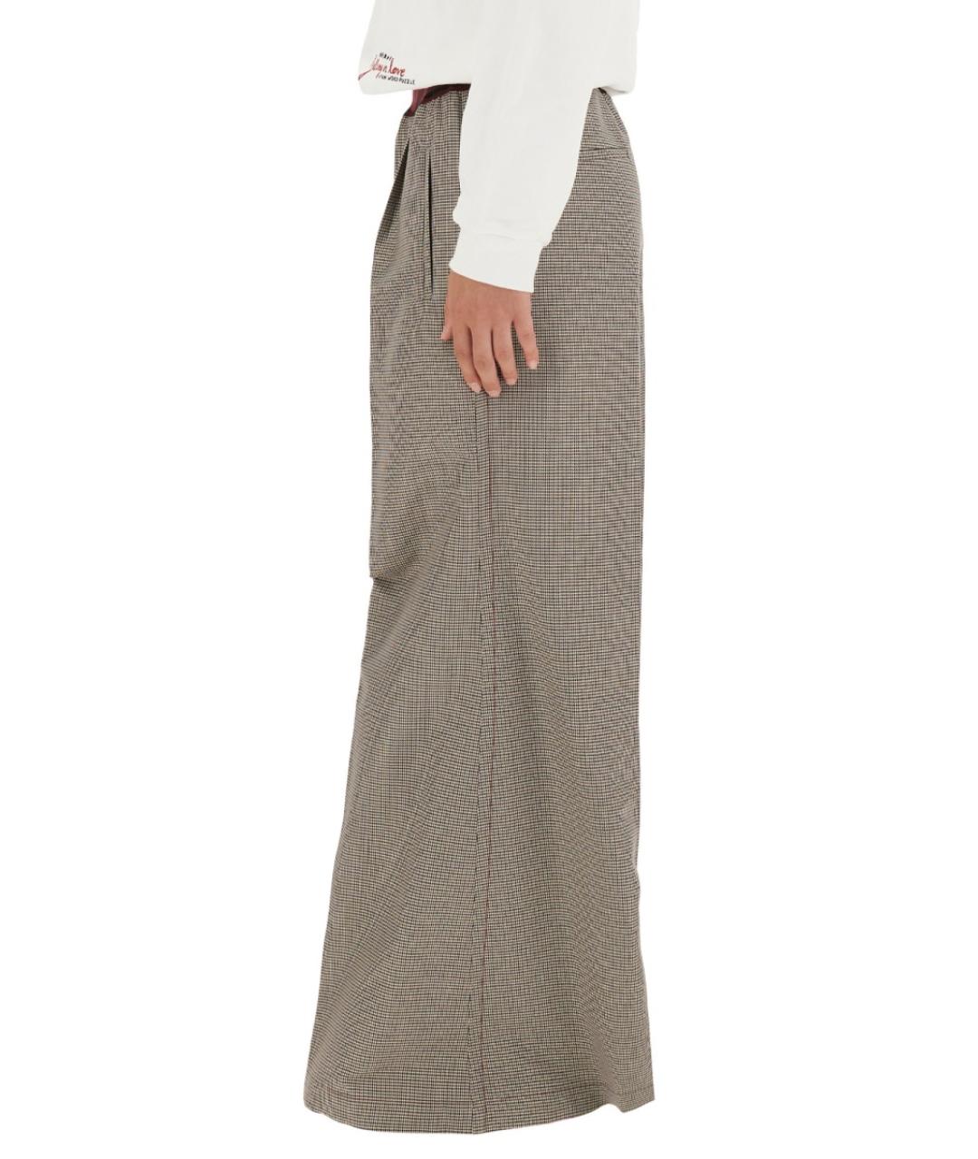 MARNI Мульти шерстяные прямые брюки, фото 5