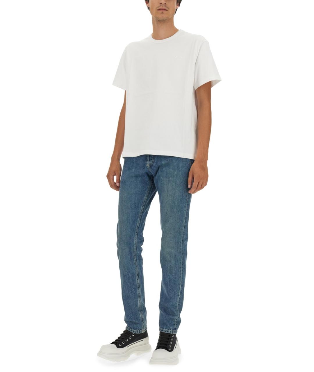 ALEXANDER MCQUEEN Белая хлопковая футболка, фото 2