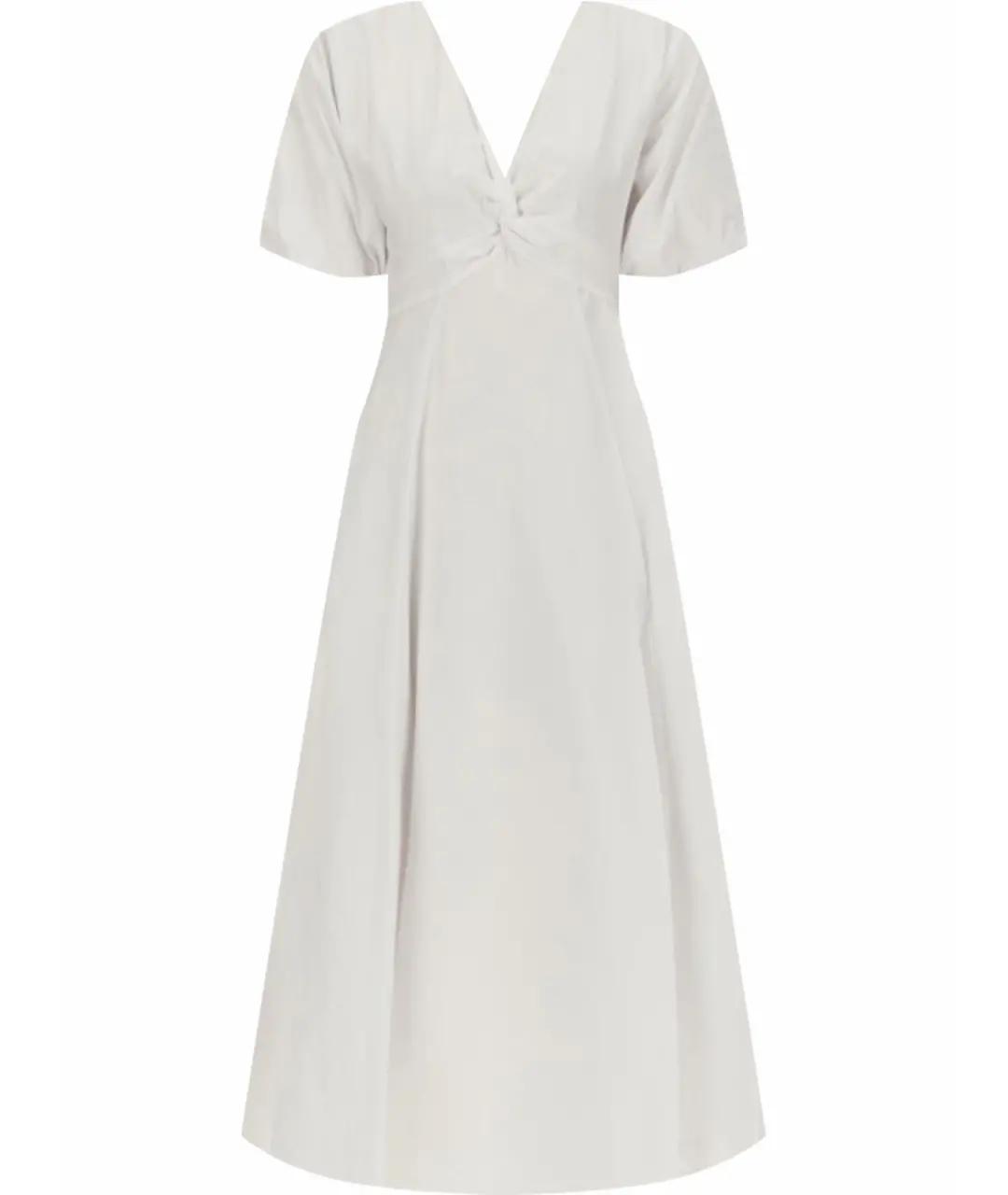 STAUD Белое хлопковое повседневное платье, фото 1