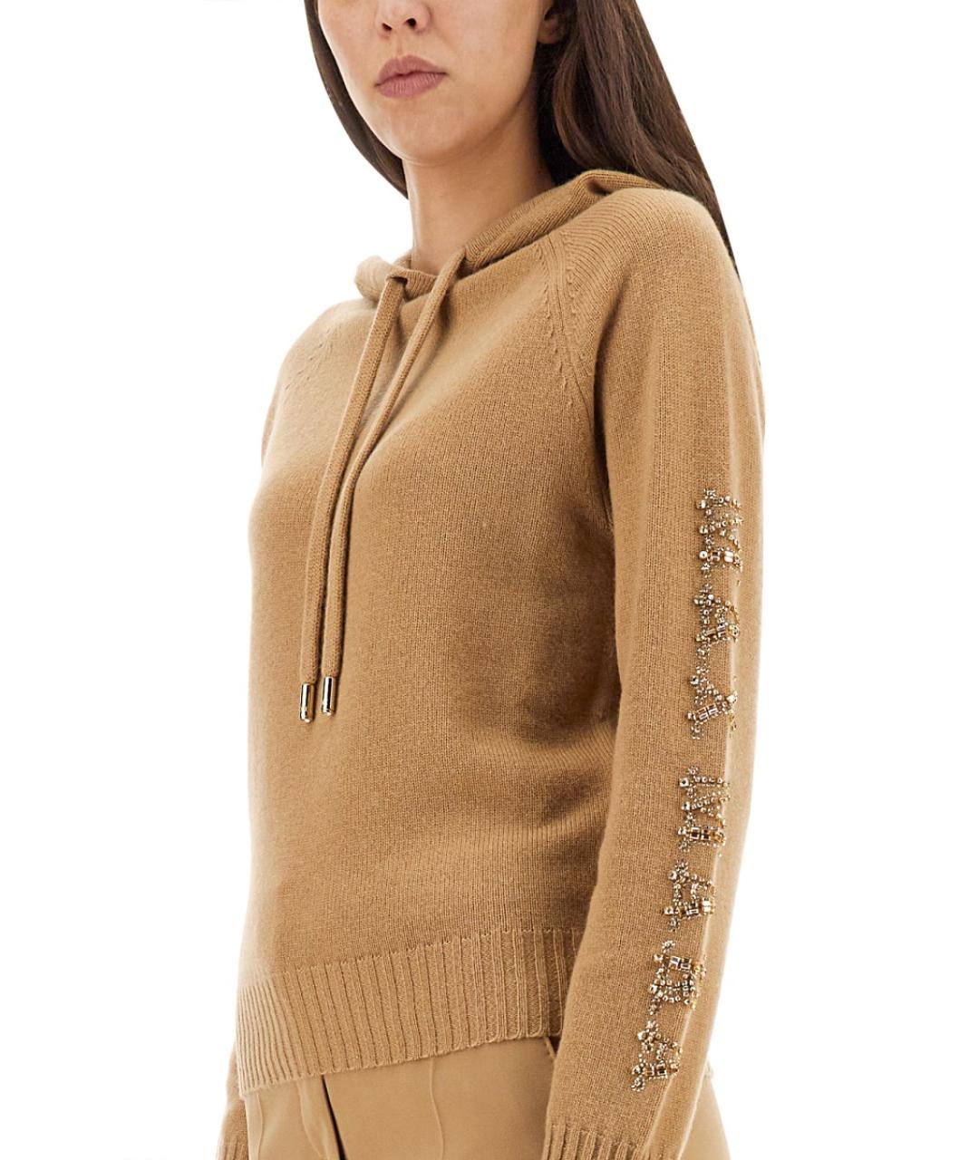 MAX MARA Бежевый шерстяной джемпер / свитер, фото 5