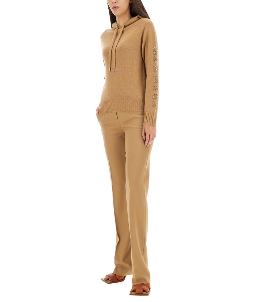 MAX MARA Бежевый шерстяной джемпер / свитер, фото 3