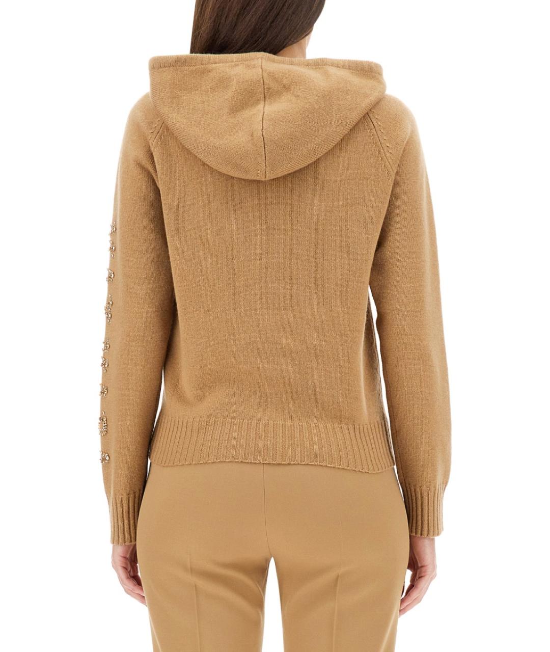 MAX MARA Бежевый шерстяной джемпер / свитер, фото 4