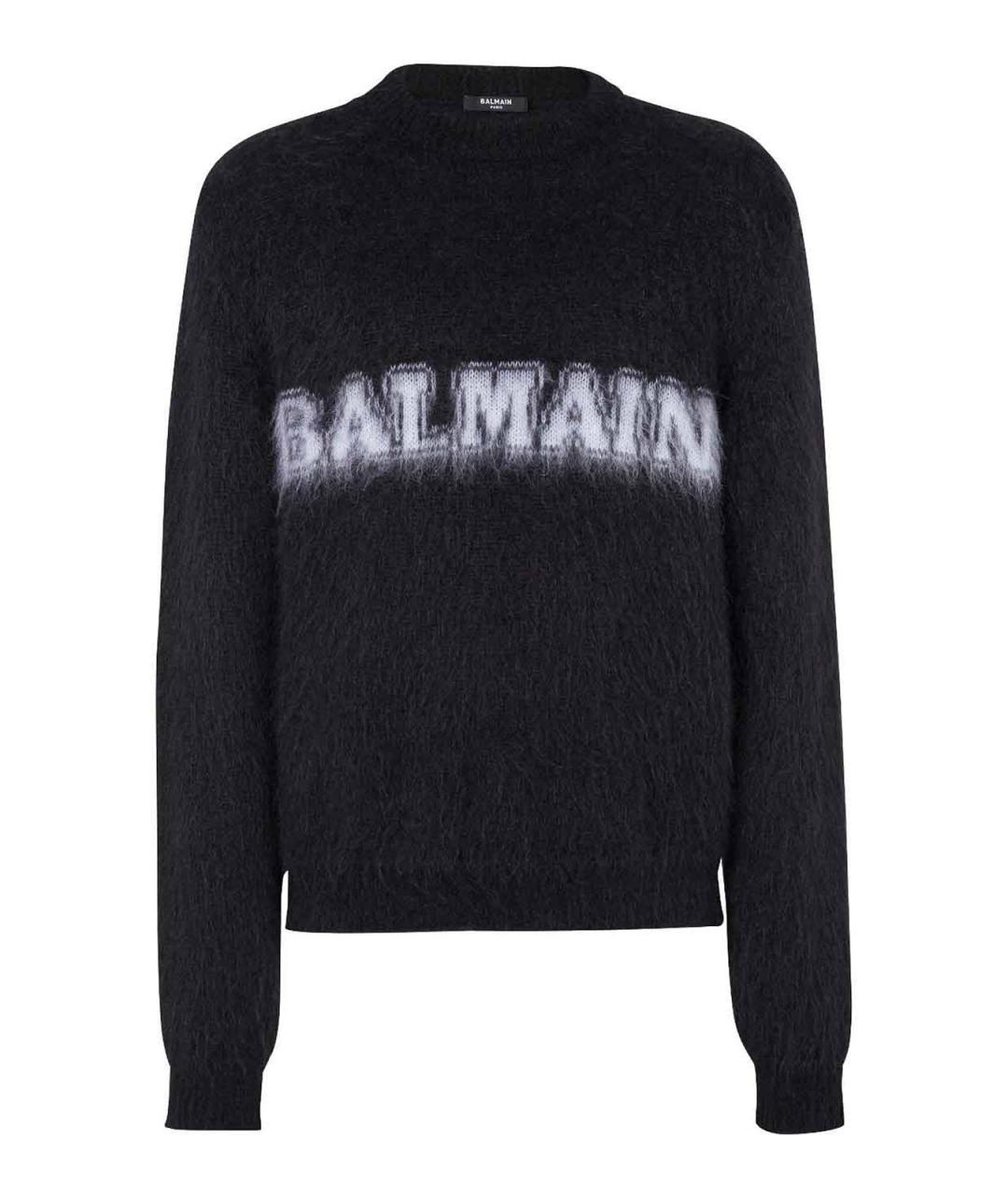 BALMAIN Черный шерстяной джемпер / свитер, фото 1