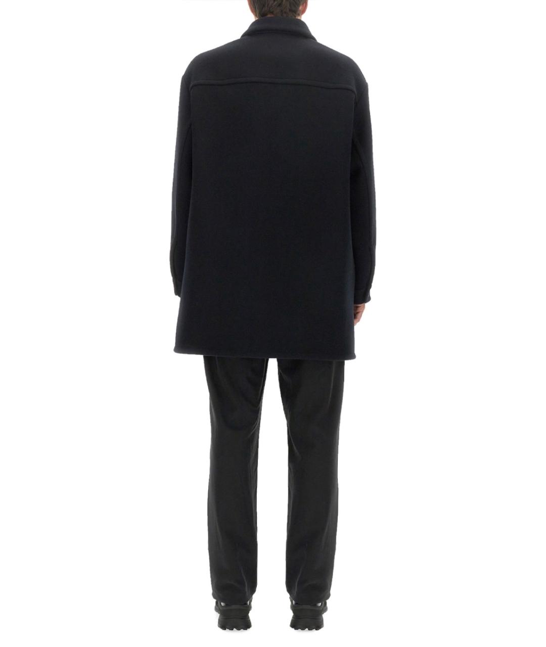 JIL SANDER Черный шерстяной тренч / плащ, фото 4