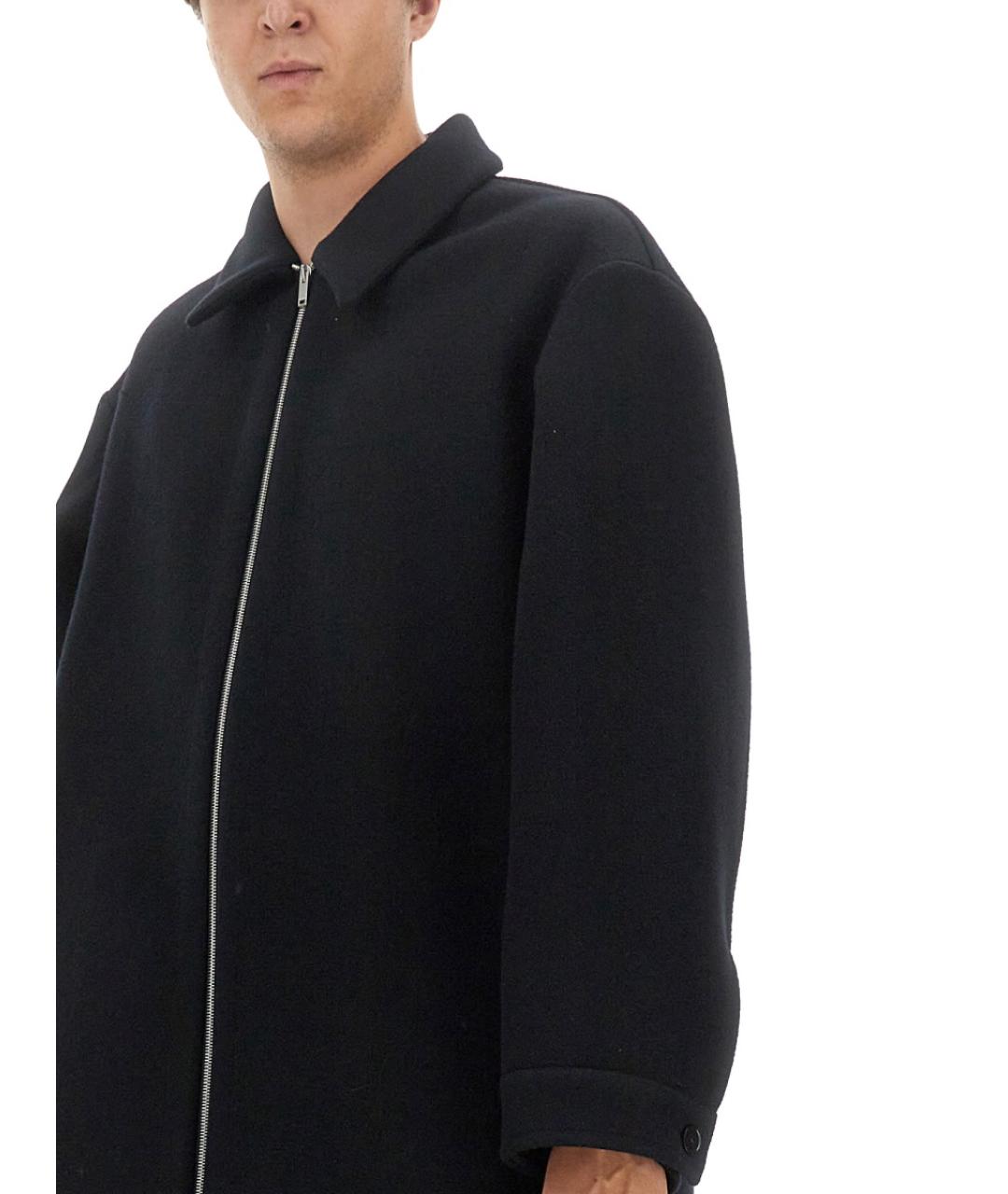 JIL SANDER Черный шерстяной тренч / плащ, фото 5