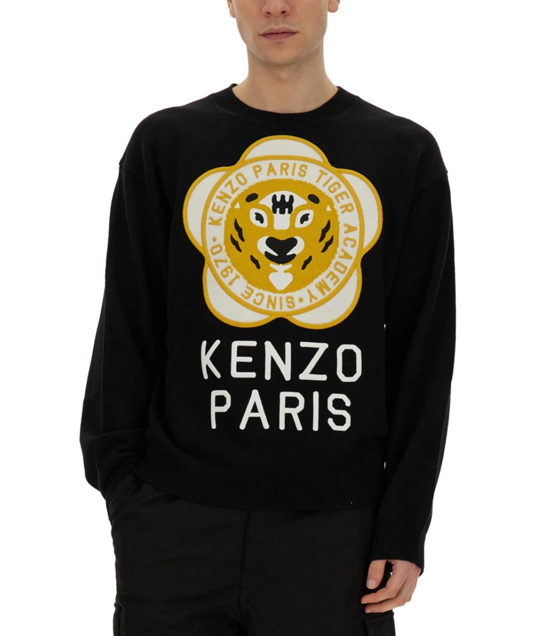 KENZO Черный шерстяной джемпер / свитер, фото 5