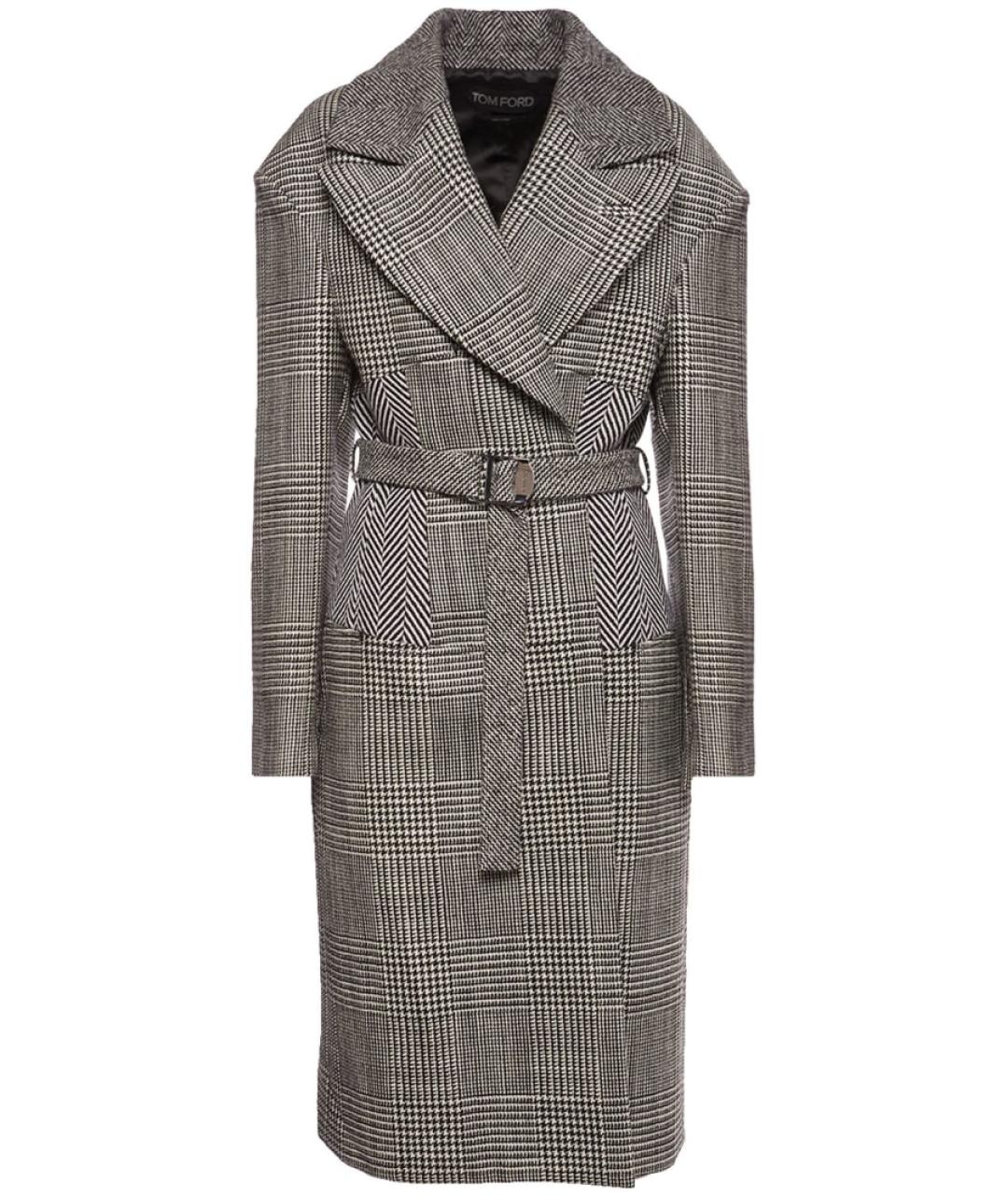 TOM FORD Серое шерстяное пальто, фото 1