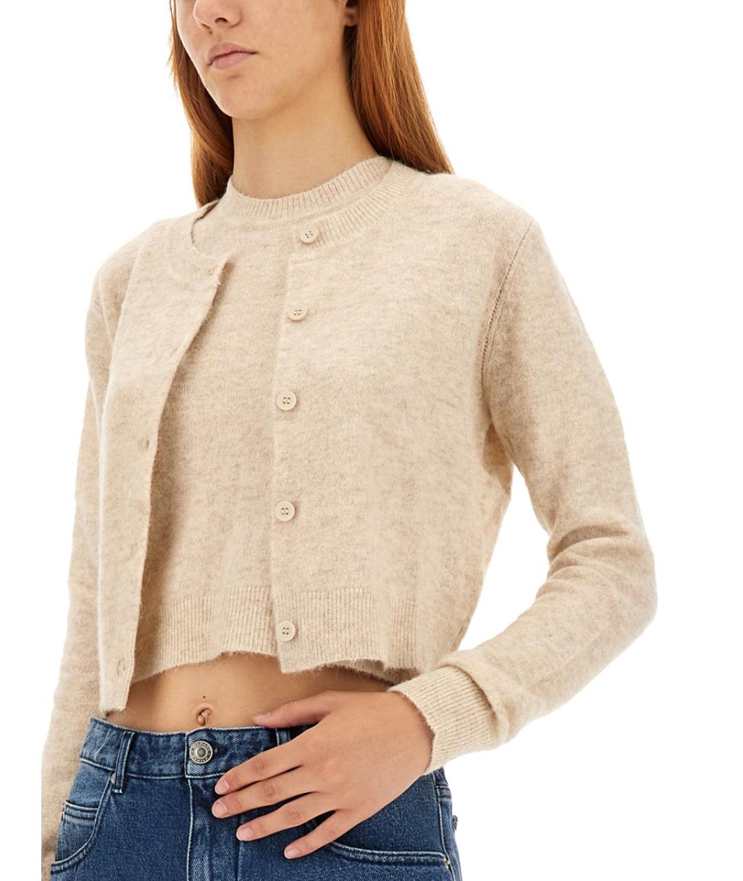 ISABEL MARANT ETOILE Бежевый шерстяной джемпер / свитер, фото 5