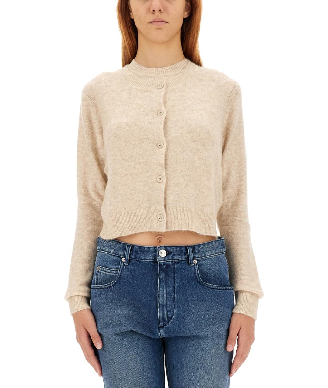 ISABEL MARANT ETOILE Бежевый шерстяной джемпер / свитер, фото 2