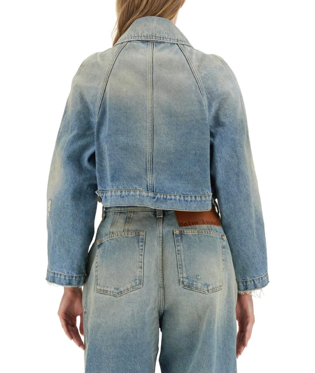 PALM ANGELS Синяя хлопковая куртка, фото 4