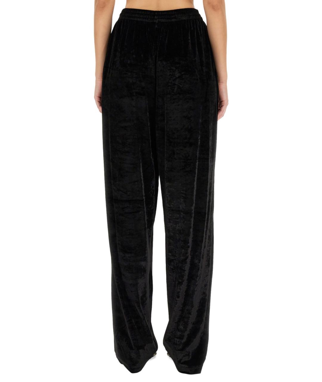 BALENCIAGA Черные вискозные прямые брюки, фото 3