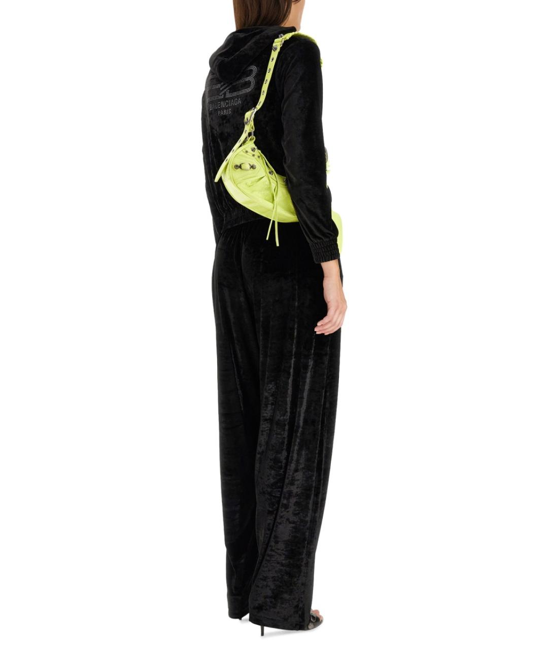 BALENCIAGA Черные вискозные прямые брюки, фото 2