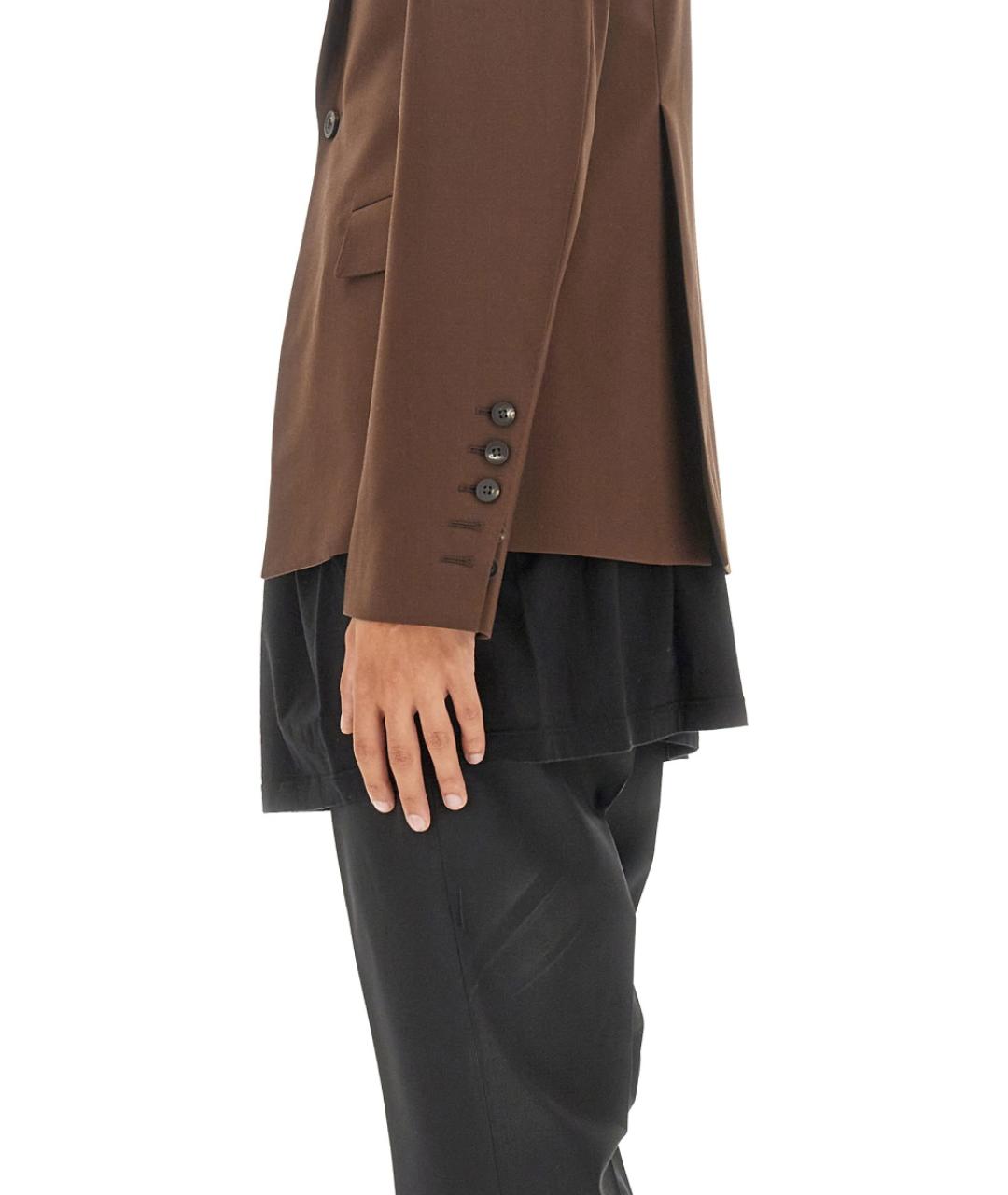 RICK OWENS Коричневый шерстяной пиджак, фото 5