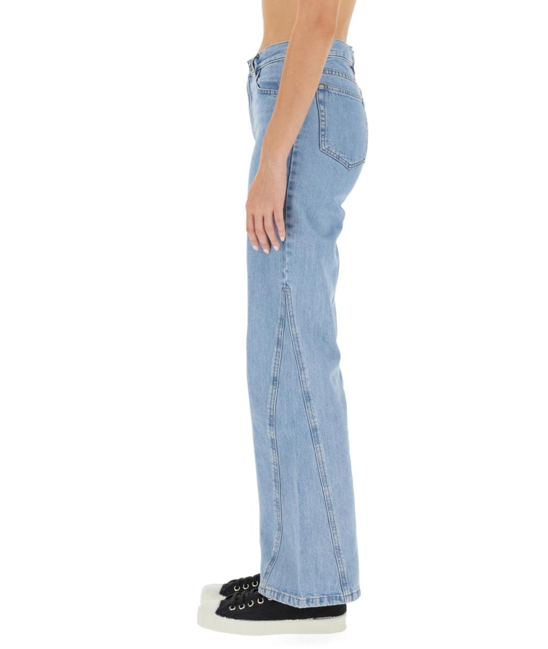 A.P.C. Голубые хлопковые прямые джинсы, фото 5