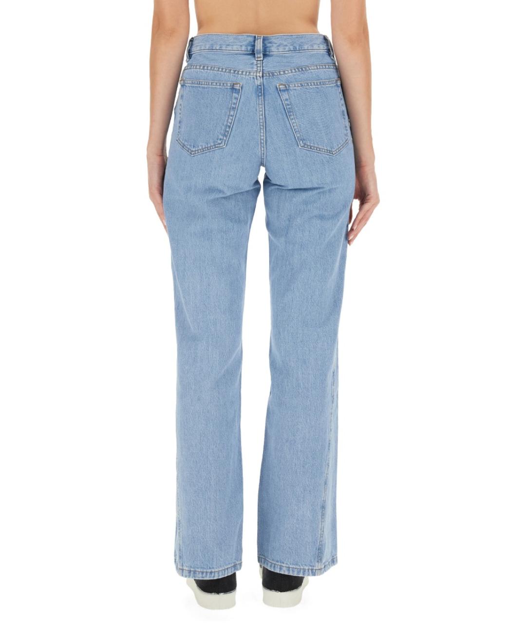 A.P.C. Голубые хлопковые прямые джинсы, фото 4