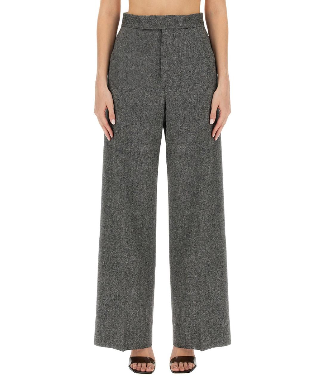 VIVIENNE WESTWOOD Серые шерстяные прямые брюки, фото 2