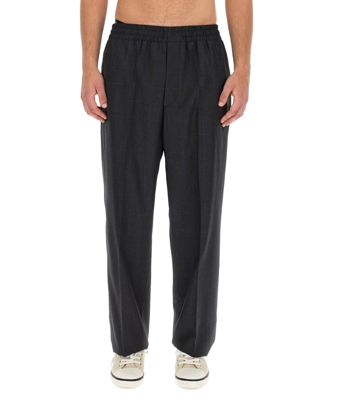 ISABEL MARANT Серые шерстяные повседневные брюки, фото 2