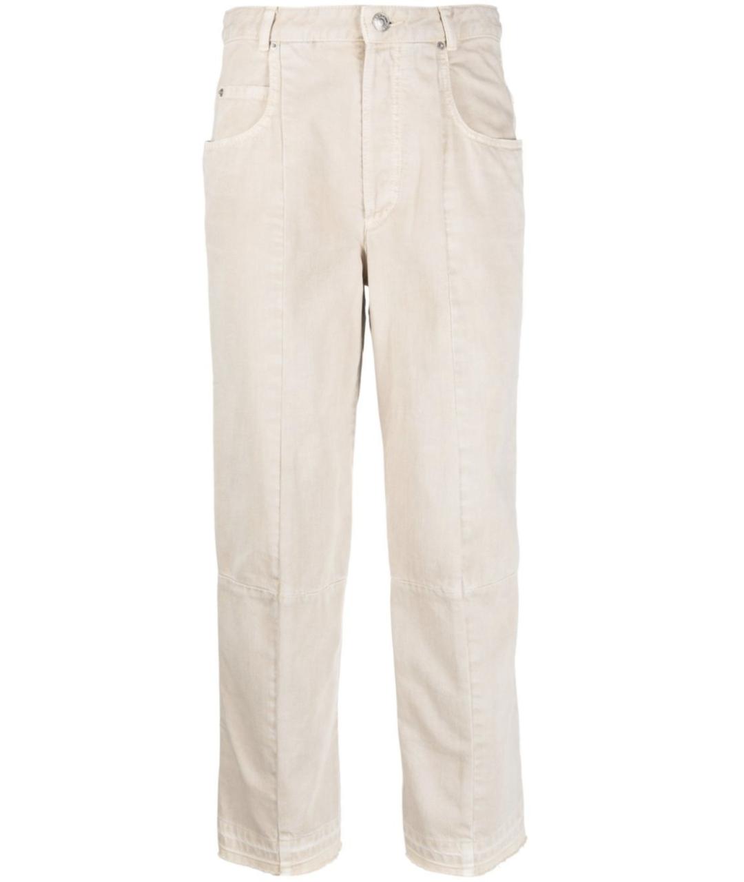 ISABEL MARANT Бежевые хлопковые прямые джинсы, фото 1