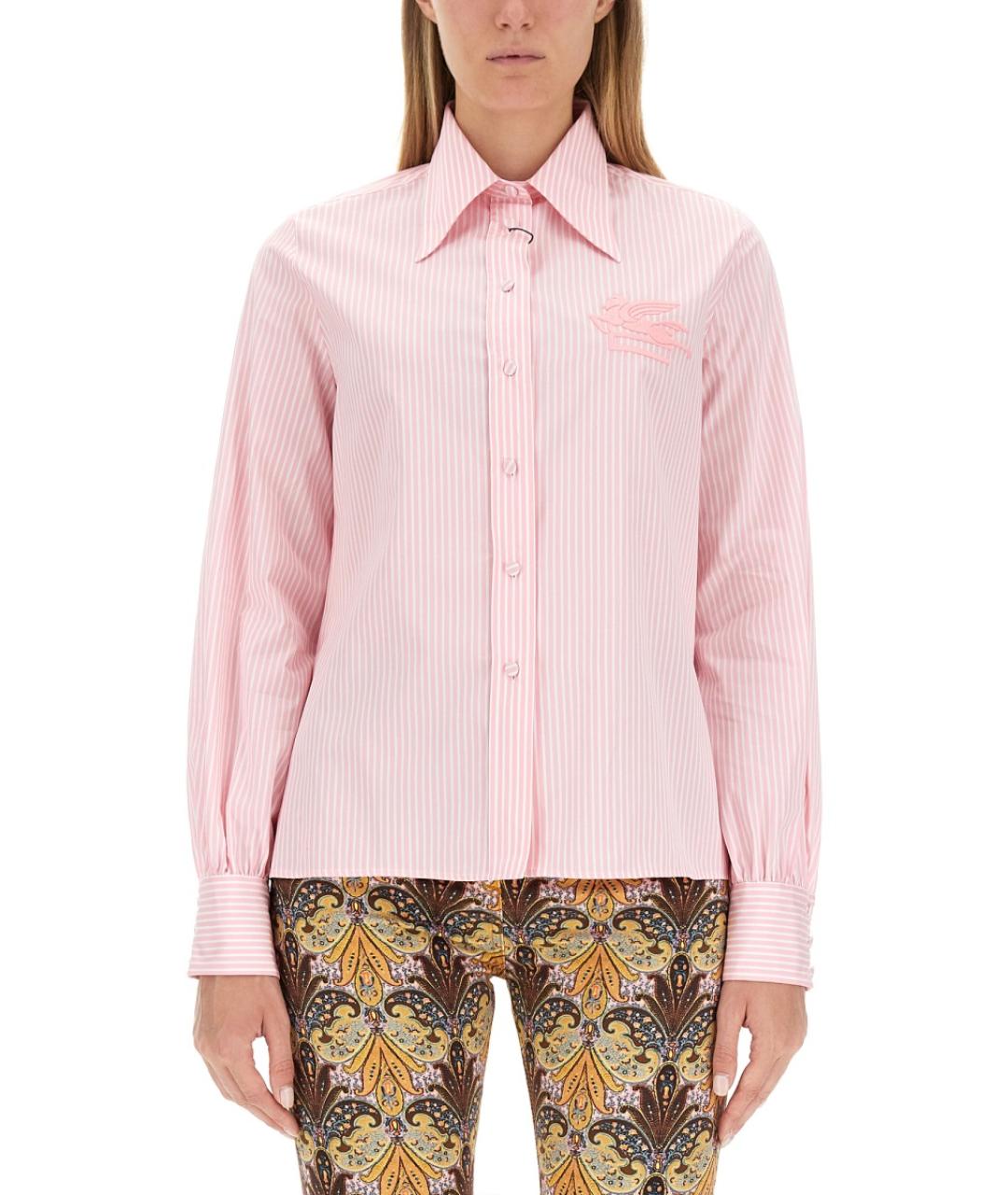 ETRO Розовая хлопковая рубашка, фото 2